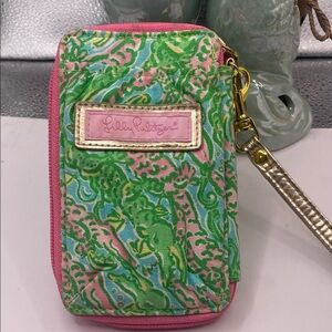 Lilly Pulitzer Vibrant Green and Pink Phone Case 000790